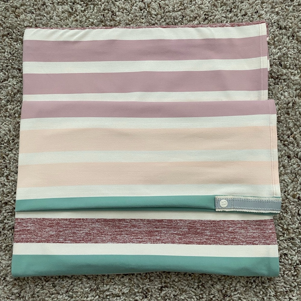 Lululemon Triplet Twin Stripe Heathered Angel Wing Multi Vinyasa Scarf